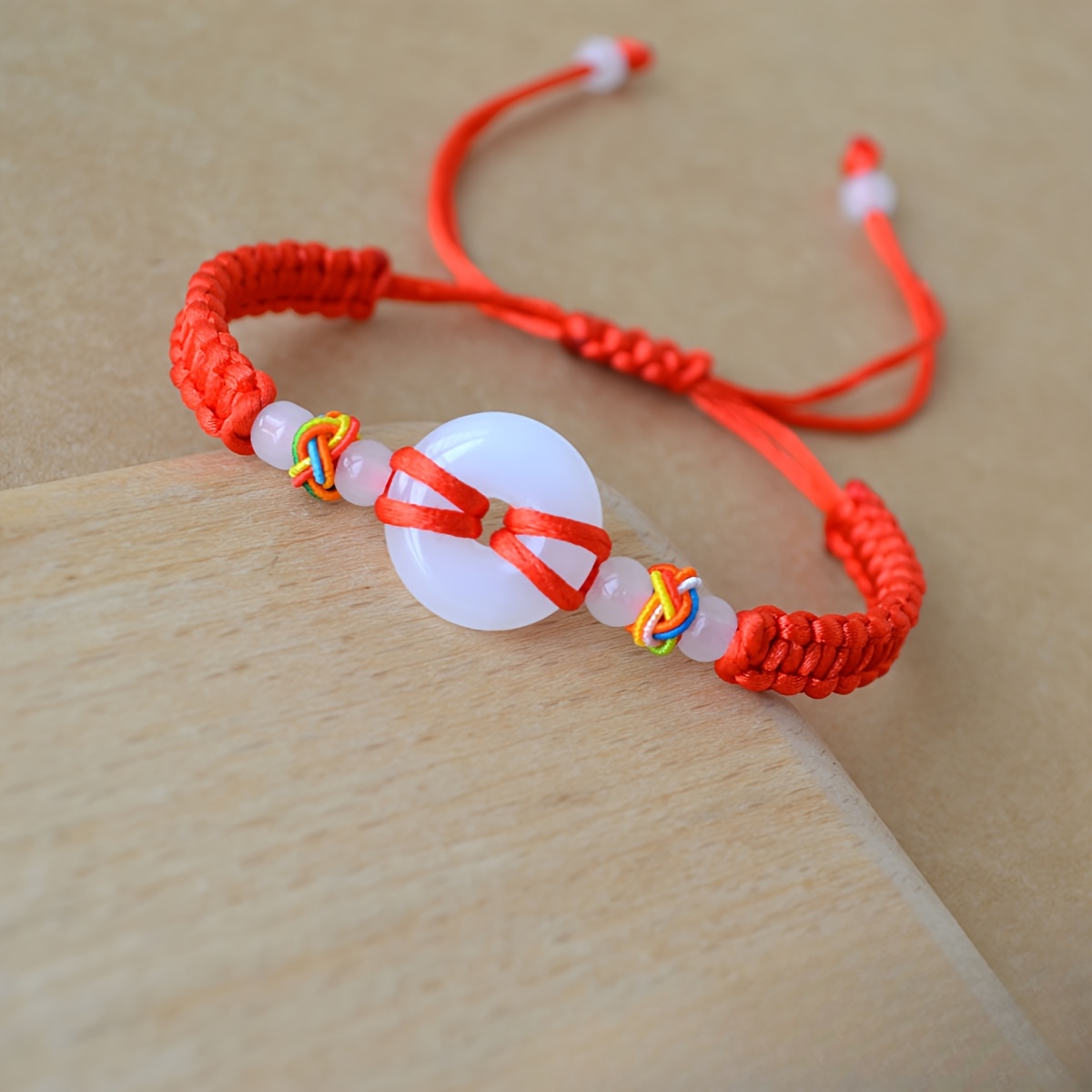 2pcs Red Rope Couple Bracelets Lucky Peace Gift